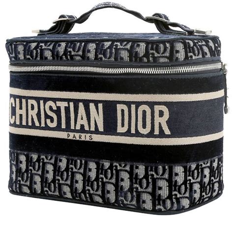 dior round vanity bag|Dior travel zipped pouch.